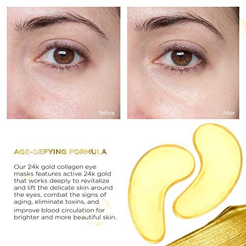 AICHUN BEAUTY Crystal 24K Gold Powder Gel Collagen Eye Mask Patch, Anti Ageing, Remove Bags, Puffiness, Skincare, Anti Wrinkle, Moisturising - Image 7