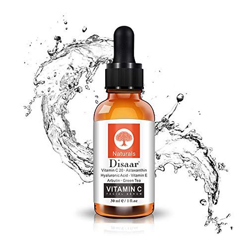 DISAAR BEAUTY Vitamin C Face Facial Serum Astaxanthin Hyaluronic Acid Arbutin Green Tea Skin Science Nature Hydrating Firming — изображение 4