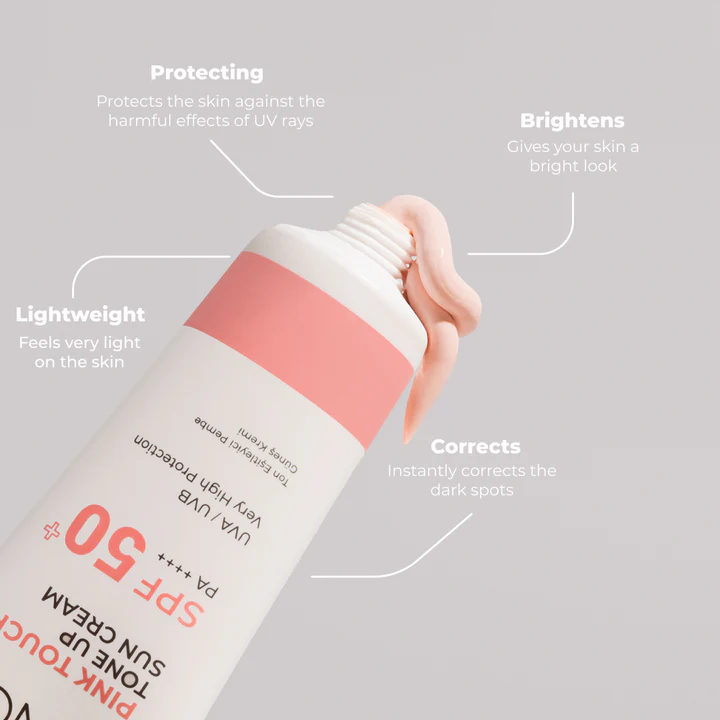 Sinoz Pink Touch Tone Up Sun Cream SPF 50+ 50 ml — изображение 5