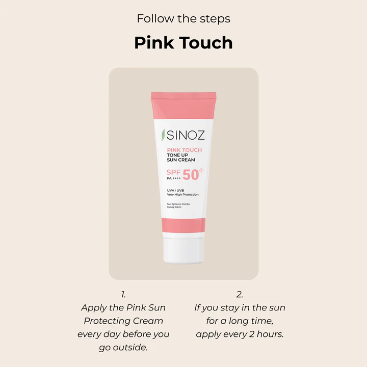 Sinoz Pink Touch Tone Up Sun Cream SPF 50+ 50 ml — изображение 6