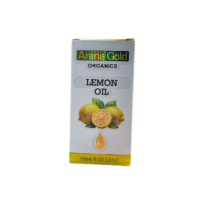 Arena Gold Lemon Oil 30ml – təbii limon yağı qablaşdırması