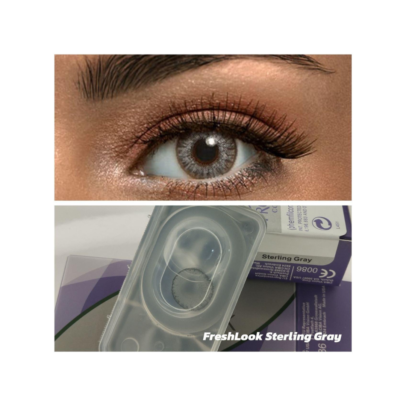 FreshLook Sterling Gray rəngli linza – boz tonlu kontakt linza və göz görünüşü